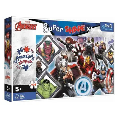 Puzzle super shape xl avengers 104 dílků, trefl