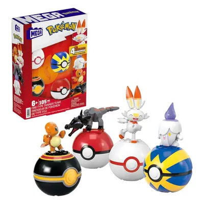 Mattel mega construx htj06 pokémon™ ohnivý tým trenérů