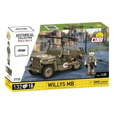 Cobi 3133 americký ozbrojený terénní automobil jeep willys mb