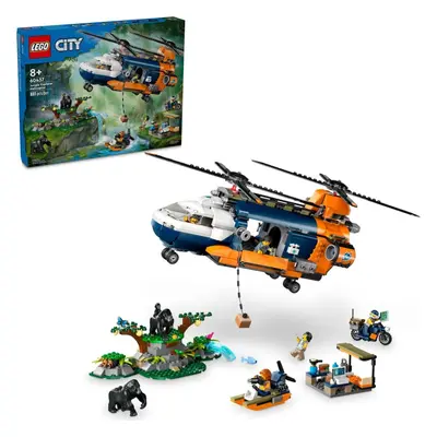 Lego® city 60437 helikoptéra na průzkum džungle v základním táboře