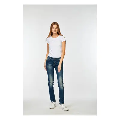 Dámské džíny CROSS JEANS Melinda klasicky modré - seprané - 26/34