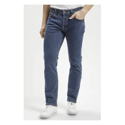 Pánské džíny CROSS JEANS Greg klasicky modré-seprané-34/32