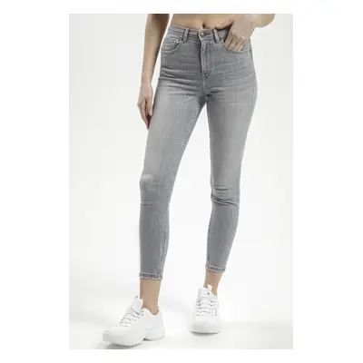 Dámské džíny CROSS JEANS Judy světle šedé-30/32