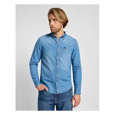 Pánská košile d.r. LEE Lee Button Down modrá-XL