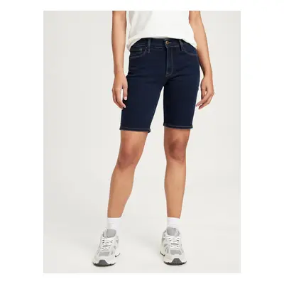 Dámské džínové kraťasy CROSS JEANS Anya Shorts tmavě modré-neseprané-28