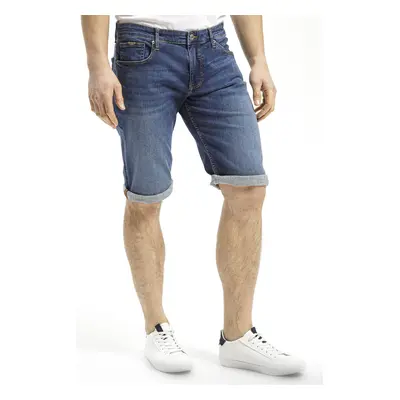 Pánské džínové kraťasy CROSS JEANS Max klasicky modré-seprané-31