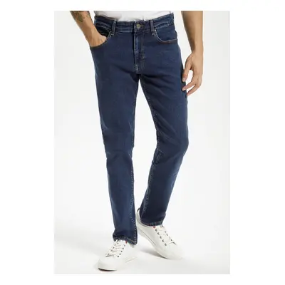 Pánské džíny CROSS JEANS Trammer klasicky modré-seprané-30/32