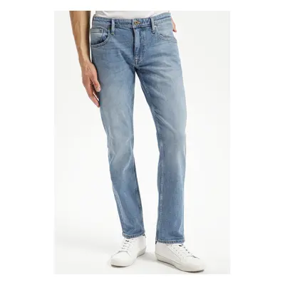 Pánské džíny CROSS JEANS Damien světle modré-seprané-33/34