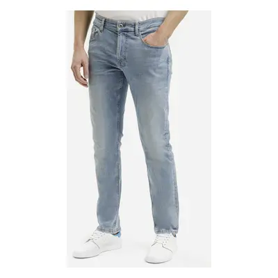 Pánské džíny CROSS JEANS Greg světle modré-seprané-33/32