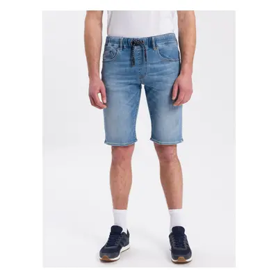 Pánské džínové kraťasy CROSS JEANS Jed světle modré-seprané-38