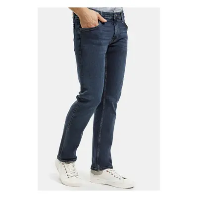 Pánské džíny CROSS JEANS Damien tmavě modré-seprané-34/34