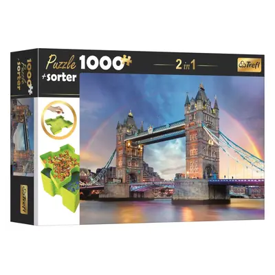 TREFL Puzzle s třídičem 2v1 Tower Bridge, Londýn 1000 dílků