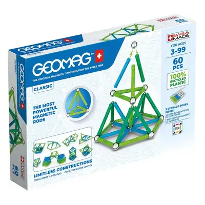 GEOMAG Classic modrá 60 dílků Eko magnetická STAVEBNICE