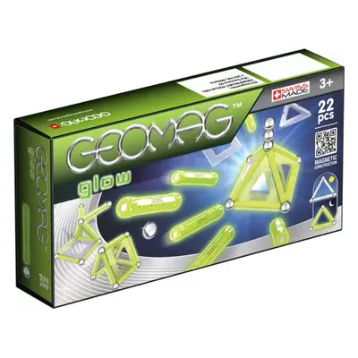 GEOMAG Glow 22 dílků ve tmě svítící magnetická STAVEBNICE