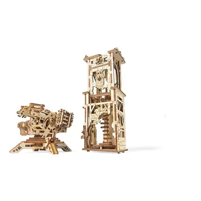 Ugears 3D dřevěné mechanické puzzle Věž Archballista