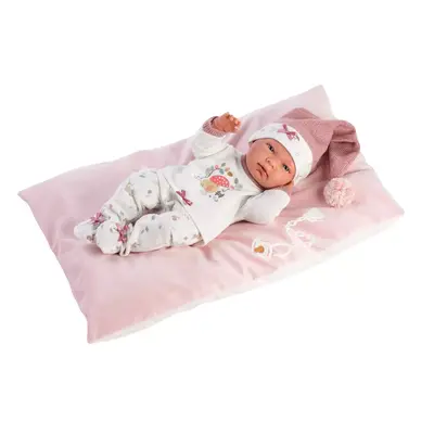 Llorens 73880 NEW BORN HOLČIČKA - realistická panenka miminko s celovinylovým tělem - 40 cm