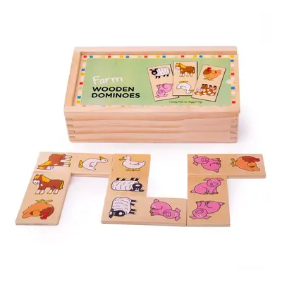 Bigjigs Toys Dřevěné domino farma