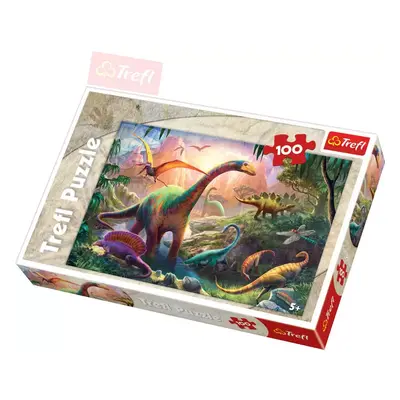 TREFL PUZZLE Svět dinosaurů 100 dílků 41x28cm skládačka 116277