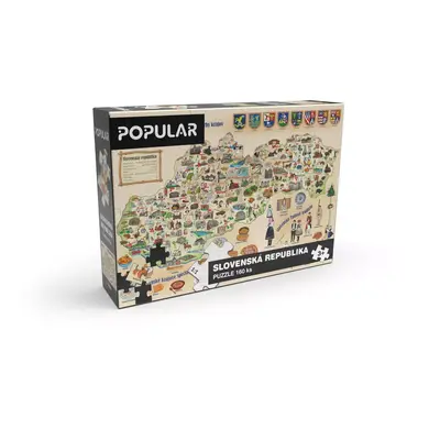 Puzzle - Mapa Slovenska, 160 ks