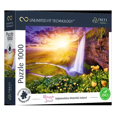 TREFL Puzzle UFT Romantic Sunset: Seljalandsfoss vodopády, Island 1000 dílků