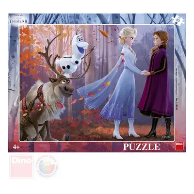 DINO Puzzle deskové 32x24cm Frozen 2 (Ledové Království) v rámečku 40 dílků