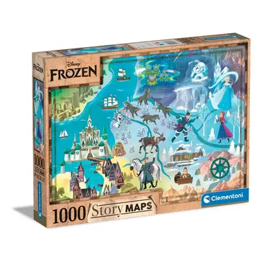 Puzzle 1000 dílků Disney Mapa - Frozen