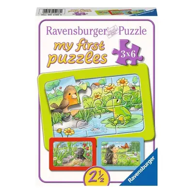 RAVENSBURGER Moje první puzzle Zvířátka ze zahrady 3x6 dílků