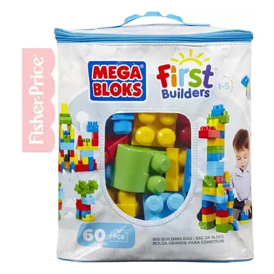 FISHER PRICE MEGA BLOKS Stavebnice 60 dílků v plastové tašce pro kluky