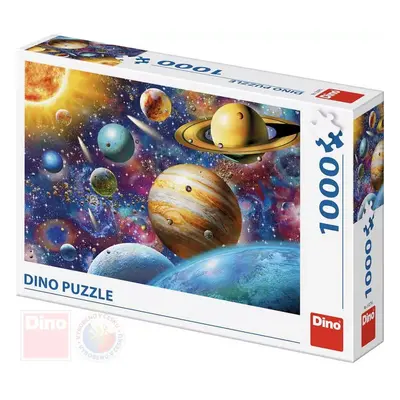 DINO Puzzle Planety XL 66x47cm skládačka 1000 dílků v krabici