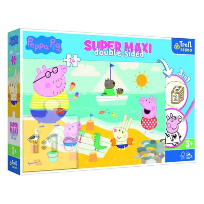 Puzzle Super Maxi 3v1 oboustranné Prasátko Peppa