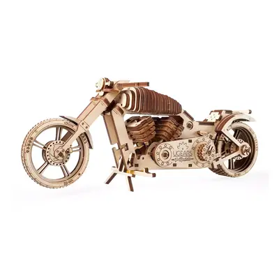 Ugears 3D dřevěné mechanické puzzle VM-02 Motorka (chopper)