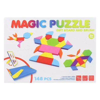 Tangramy magnetické soft pěnová puzzle skládačka 148 dílků