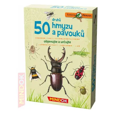 MINDOK HRA kvízová Expedice Příroda: 50 druhů hmyzu a pavouků naučná