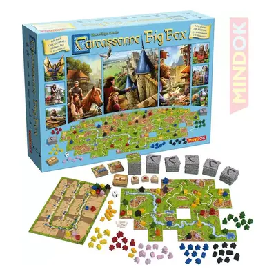 MINDOK HRA Základní + 11 rozšíření Carcassonne Big Box 2017