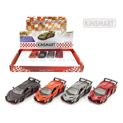 KINSMART Auto model 1:38 Lamborghini Veneno kov PB 13cm 4 barvy