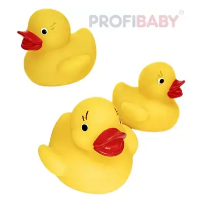 PROFIBABY Baby kačenka malá pískací 6cm set 3ks do vany pro miminko