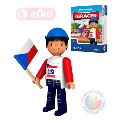 EFKO IGRÁČEK Fanda hokejová figurka 7,5cm v krabičce STAVEBNICE