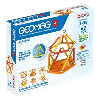 GEOMAG Classic oranžová 42 dílků Eko magnetická STAVEBNICE