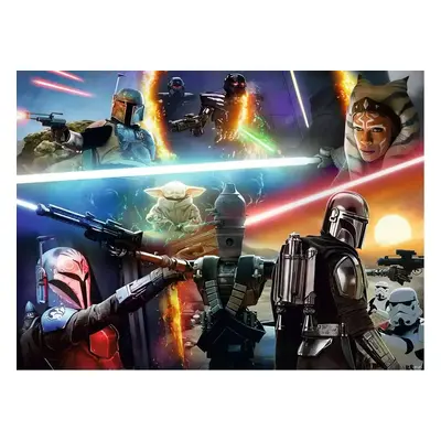 RAVENSBURGER Puzzle Star Wars - Mandalorian: Křížová palba XXL 300 dílků