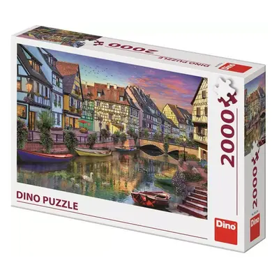 DINO Puzzle 2000 dílků Romantický podvečer obraz 97x69cm skládačka