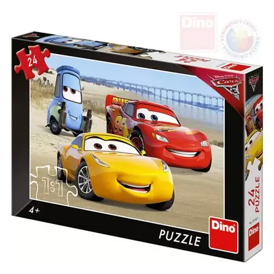 DINO Puzzle 24 dílků Cars 3 (Auta) 26x18cm skládačka v krabici