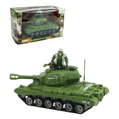 Tank obrněné vozidlo 26cm na setrvačník set s figurkou a doplňky