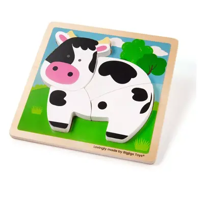 Bigjigs Toys Vkládací puzzle Kravička