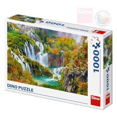 DINO Puzzle 1000 dílků Plitvická jezera 66x47cm skládačka v krabici