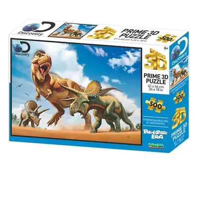 Puzzle 3D Trex versus Triceratops 500 dílků