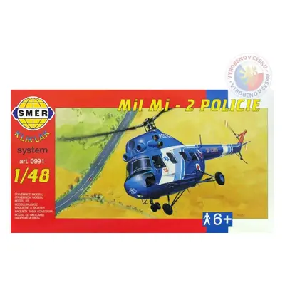 SMĚR Model helikoptéra Vrtulník Mi 2 Policie 1:48 (stavebnice vrtulníku)