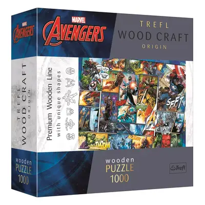 TREFL Wood Craft Origin puzzle Marvel Avengers 1000 dílků