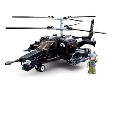 Sluban Model Bricks M38-B0752 Bojový vrtulník Ka-50 Black Shark