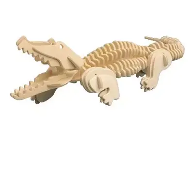 Woodcraft Dřevěné 3D puzzle krokodýl