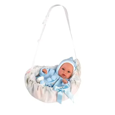 Llorens 63641 NEW BORN - realistická panenka miminko se zvuky a měkkým látkovým tělem - 36 cm